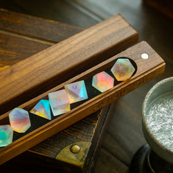 Black Walnut Wood Magnetic Dice Storage Box (ONLINE ORDER ONLY)