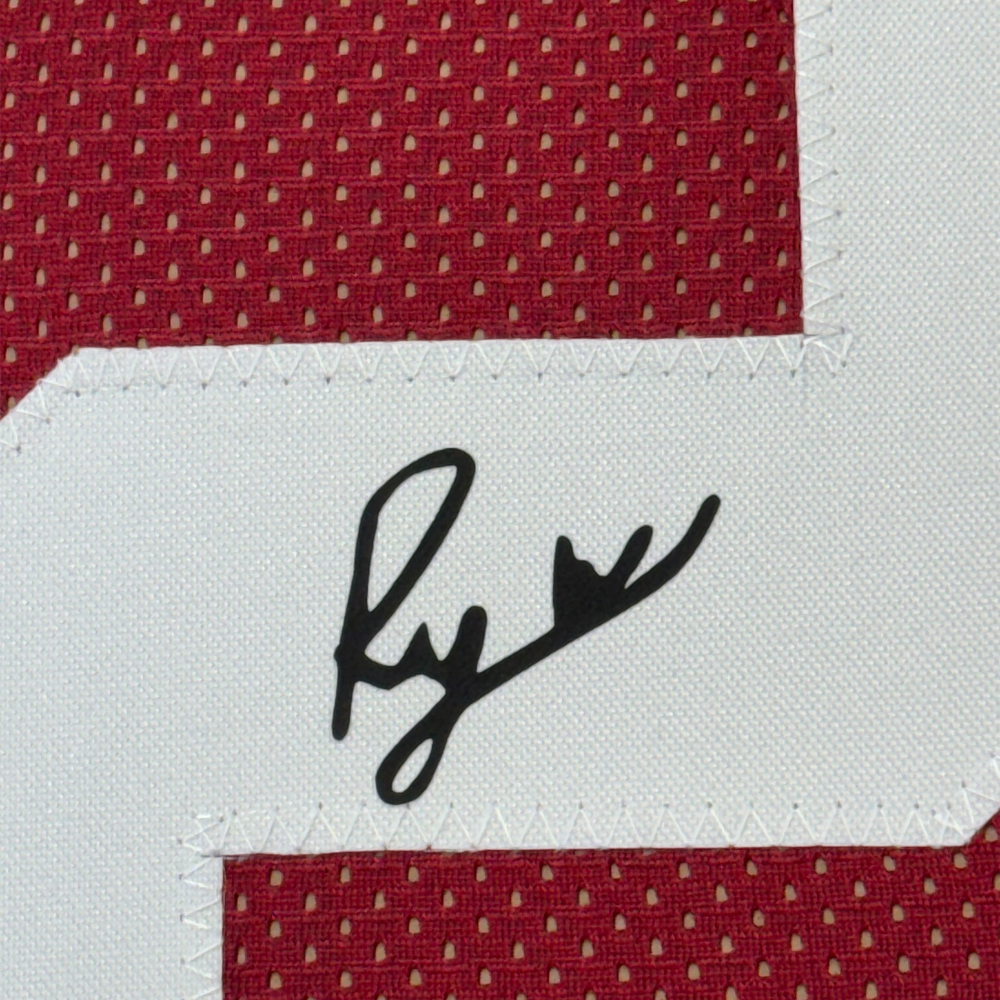 Framed Facsimile Autographed Ryan Williams 35x39 Alabama Red Reprint Laser Auto College Football Jersey (ONLINE ORDER ONLY)