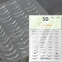 Colorful Rhinestone Laser Star Bronzing Gold Silver Pearl 5D Relief Self Adhesive Nail Art Decoration Sticker 3D Manicure Decals (ONLINE ORDER ONLY)