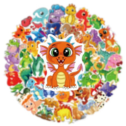 10/30/60PCS Cartoon Dinosaur Sticker Aesthetic PVC Children's Korean Stationery School Supplies Decoration Scrapbooking for Kids (ONLINE ORDER ONLY)