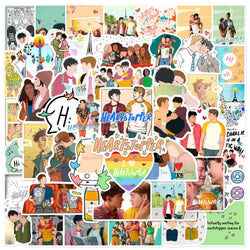 50pcs TV Show Heartstopper Stickers Decals DIY Luggage Diary Laptop Scrapbook Notebook Luggage Bike Sticker Decoration (Online Order Only)