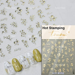 Hot Stamping Purple Line Love Heart Lace Bowknot Chain Branches Star Flower Leaf Butterfly Plant Flower Nail Art Stickers Decals (Online Order Only)