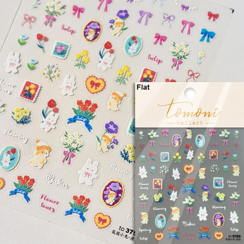 Round Jeans Square Sexy Blue Series Cowboy Lucky Beautiful Letter Self Adhesive Nail Art Sticker Pearl Rhinestone Manicure Decal (ONLINE ORDER ONLY)