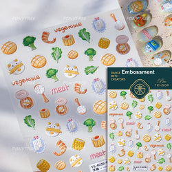 Soda Fruit Beverage Bottle Bear Watermelon Popsicle Dessert Ice Cream Cat Cherry Strawberry Bow Summer Nail Art Stickers Decals (ONLINE ORDER ONLY)