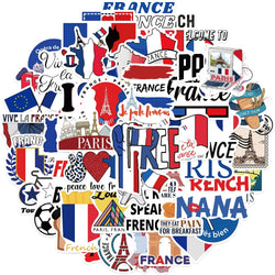 50PCS French Pop Style Stickers Aesthetic Phone Laptop Fridge Water Bottle DIY Waterproof Graffiti Cartoon Simple Sticker Pack (ONLINE ORDER ONLY)