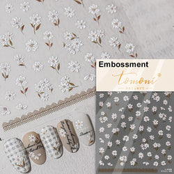 Dried Flowers Rose Butterfly Love Heart Golden Stroke Flying Crane Silver Adhesive Nail Art Stickers Rhinestone Manicure Decals (ONLINE ORDER ONLY)