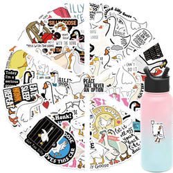 50PCS Cartoon Cute Silly Goose Sticker Decals Toys For Phone Laptop Luggage Skateboard Guitar DIY Graffiti Aesthetic Stickers (ONLINE ORDER ONLY)