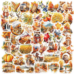 Cartoon Autumn Harvest Graffiti Decal Stickers for Laptop Motorcycle Luggage Snowboard Fridge Phone Car (ONLINE ORDER ONLY)