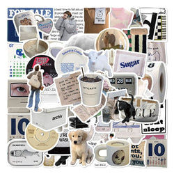 Vintage Cute Stickers Cartoon Decals DIY Laptop Fridge Phone Scrapbook Graffiti 10/30/57pcs (ONLINE ORDER ONLY)