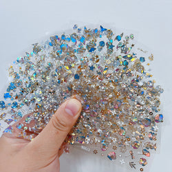 20Pcs Holographic Butterfly Nail Sticker Laser Gold & Sliver Butterfly Adhesive Decal 8.5x6cm 3D Glitter Foil DIY Manicure Decor (Online Order Only)