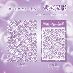 1PCS Kawaii Laser Bubbles Decorative Stickers Diary Idol Photocards DIY Craft Stickers Scrapbooking Stickers Confetti Sticker (Online Order Only)