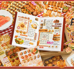 25 Pages Ins Retro Cute Food Cake Decorative Stickers Book Scrapbooking Phone Case DIY Journal Collage Material Sticker Gift (ONLINE ORDER ONLY)