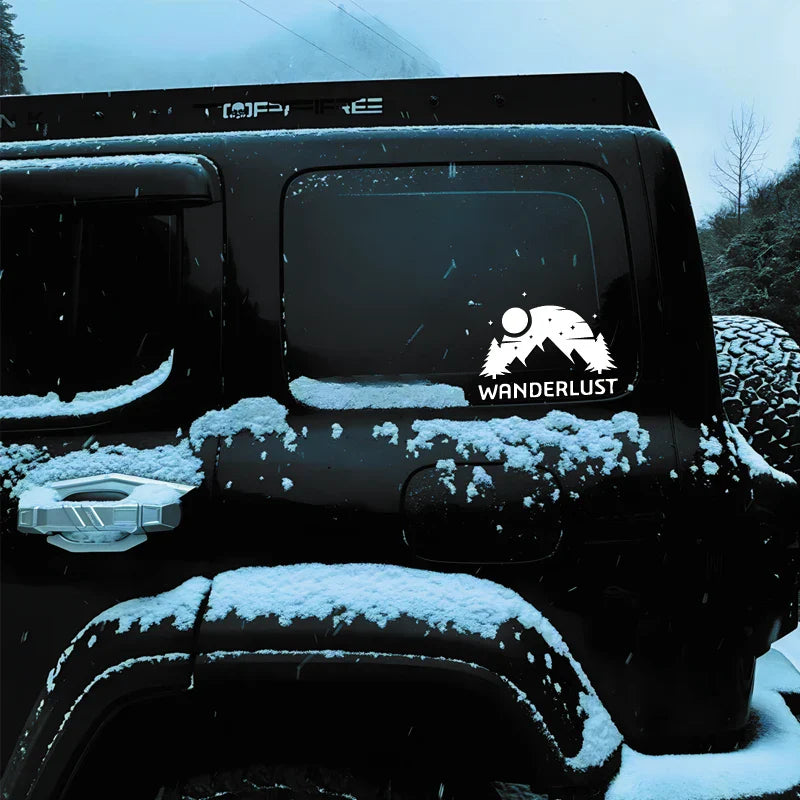 "WANDERLUST"Stickers,Unique and Personalized Look with high quality sticker for cars trucks motorcycles &laptops! (ONLINE ORDER ONLY)