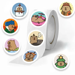500pcs/roll Cute Capybara Cartoon Graffiti Stickers DIY Phone Guitar Laptop Notebook Suitcase Waterproof Sticker Kids Toy (ONLINE ORDER ONLY)