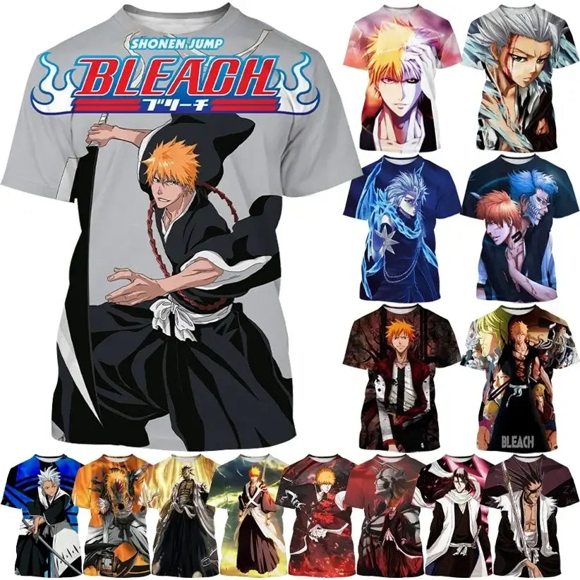 Ichigo Kurosaki T-shirt: 3D Bleach Anime Summer Top (ONLINE ORDER ONLY)