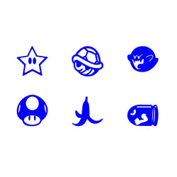 Set Of 6 Blank Button Car Sticker And Truck Vehicle White Blank Buttons The Car Interior  Decoration Die Cutting  Vinyl Decals (ONLINE ORDER ONLY)