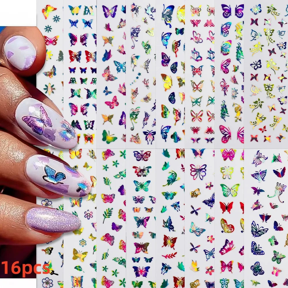 12pcs 3D Golden Glitter Heart Love Nail Stickers Valentine Self Adhesive Cute Cartoon Decal Geometry Slider Manicure Decoration* (ONLINE ORDER ONLY)