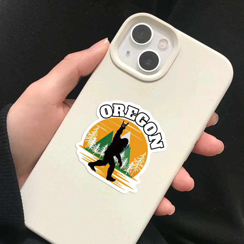 50Pcs Oregon America State Sticker For Laptop Luggage Phone Suitcase Skateboard Styling DIY Decal Pegatina Aufkleber Toy Decal (Online Order Only)