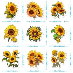 10/30/50PCS Pastoral Sunflower PVC Sticker Aesthetic Decoration Scrapbooking Stationery DIY Hand Accounting School Supplies (Online Order Only)