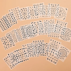 30 Sheet 3D Flower Nail Stickers Decals 6.5*5cm Transparent White Floral Leaf Butterflies Heart Nail Art Adhesive Strip Supplies (ONLINE ORDER ONLY)