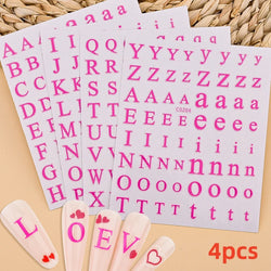 8pcs Gothic Alphabet Design Nail Art Stickers Retro English Letter Nail Art Stickers 3D Self-Adhesive Designs Nail Art Supplies* (Online Order Only)