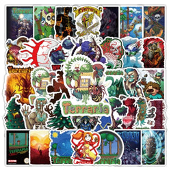 52pcs Terraria Game Stickers for Luggage, Water Cup, Laptop, Phone, Scooter, Refrigerator (Online Order Only)
