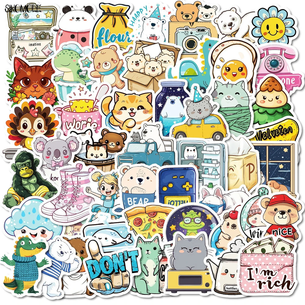 Cartoon Animal Stickers for Kids - DIY, Phone, Laptop, Luggage, Skateboard Decals (Online Order Only)