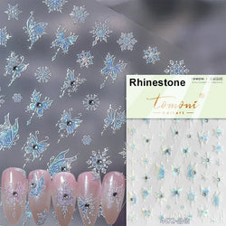 Dreamy Chic Butterfly Flower Bowknot Square Rhinestone Crystal 5D Self Adhesive Nail Art Stickers Fantasy Shiny Manicure Decals (ONLINE ORDER ONLY)