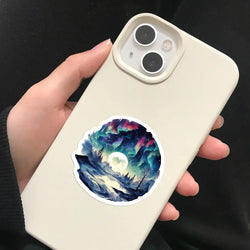 50Pcs Northern Lights Art Cartoon Stickers Mobile Phone Case Luggage Skateboard DIY Decorative Waterproof Stickers For Toy (ONLINE ORDER ONLY)