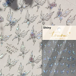 Dreamy Chic Butterfly Flower Bowknot Square Rhinestone Crystal 5D Self Adhesive Nail Art Stickers Fantasy Shiny Manicure Decals (ONLINE ORDER ONLY)