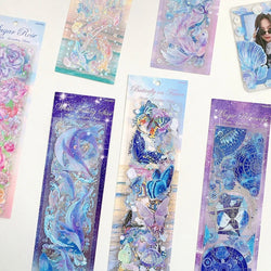 3Pcs Jellyfish Rose Butterfly Laser Sticker DIY Scrapbooking Happy Planning Photo Album Deco Stickers Art Kawaii Stationery (ONLINE ORDER ONLY)