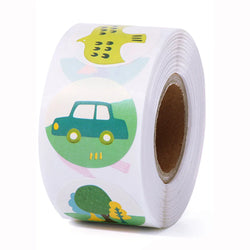100-500pcs Children Reward Sticker 1inch Round Animal Lables for School Teacher Classroom Encourage Student Stationery Sticker (Online Order Only)