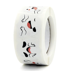 100-500pcs Halloween Sticker Ghost Labels Gift Candy Bags Seal Stickers Halloween DIY Package Paper Sticker Party Decoration (Online Order Only)