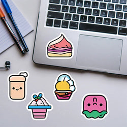 Candy Ice Cream Food Cartoon Sticker Packs (ONLINE ORDER ONLY)
