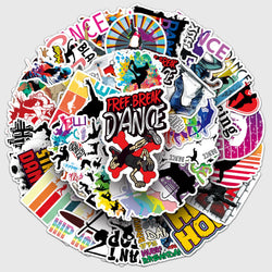 Hip Hop Street Dance Stickers for Phone Laptop Luggage Skateboard - 10/30/50PCS (ONLINE ORDER ONLY)