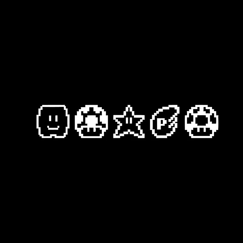 Diverting Cartoon Pixel Sticker for Car Window Anime Notebook Sticker Decoration External Accessories Waterproof PVC Vinyl Decal (ONLINE ORDER ONLY)