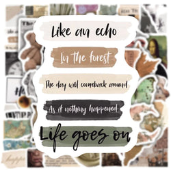 10/30/50PCS Broken Painting PVC Sticker Aesthetic Children's Decoration Scrapbooking Korean Stationery School Supplies for Kids (ONLINE ORDER ONLY)