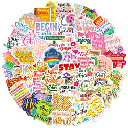 10/30/50/100pcs Cute INS Inspirational Quote Graffiti Stickers Decals Laptop Notebook Phone Suitcase Stationery Sticker Kids Toy (ONLINE ORDER ONLY)