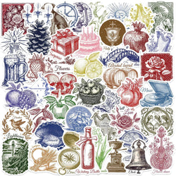 10/30/50PCS Cartoon Line Vintage Stickers Wall Decals DIY Waterproof Skateboard Notebook Luggage Laptop Phone Bottle Toys Gifts (ONLINE ORDER ONLY)