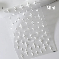 Dreamy Moon Star Cloud Butterfly Starrylight Rhinestone 5D Soft Embossed Relief Nail Art Sticker 3D Decal Decoration Manicure (ONLINE ORDER ONLY)