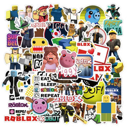 50pcs Roblox Stickers for Laptop, Phone, Car, Scooter, Suitcase, Water Bottle, Stationery, Refrigerator (Online Order Only)