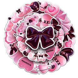 10/30/50PCS Ins Style 2D Pink Cartoon Stickers Decals For Motorcycle Notebook Phone Bike Suitcase Guitar Kids Sticker Toys Gift (ONLINE ORDER ONLY)
