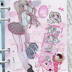 Korean ins Sweet Cool Girl Sticker Scrapbooking Diary DIY Album Decoration Sticker Aesthetic Stationery Art Supplies Personalizd (ONLINE ORDER ONLY)