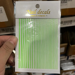 1Pc Laser Silver Gold Lines Stripe Nail Sticker Metal Strip Luxury Nails Slider Self Adhesive Slider Papers Transfer Stickers *& (Online Order Only)