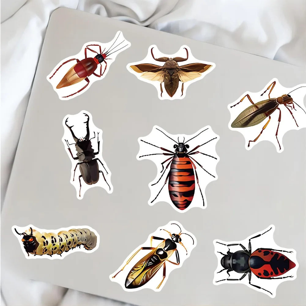 50/100Pcs Colorful Cartoon Insects Spider Butterfly for Kids Gifts Luggage Laptop Skateboard Sticker Waterproof Wholesale (ONLINE ORDER ONLY)