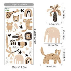 Boho Cute Elephant Wall Stickers Nursery Decor PVC Decals (ONLINE ORDER ONLY)
