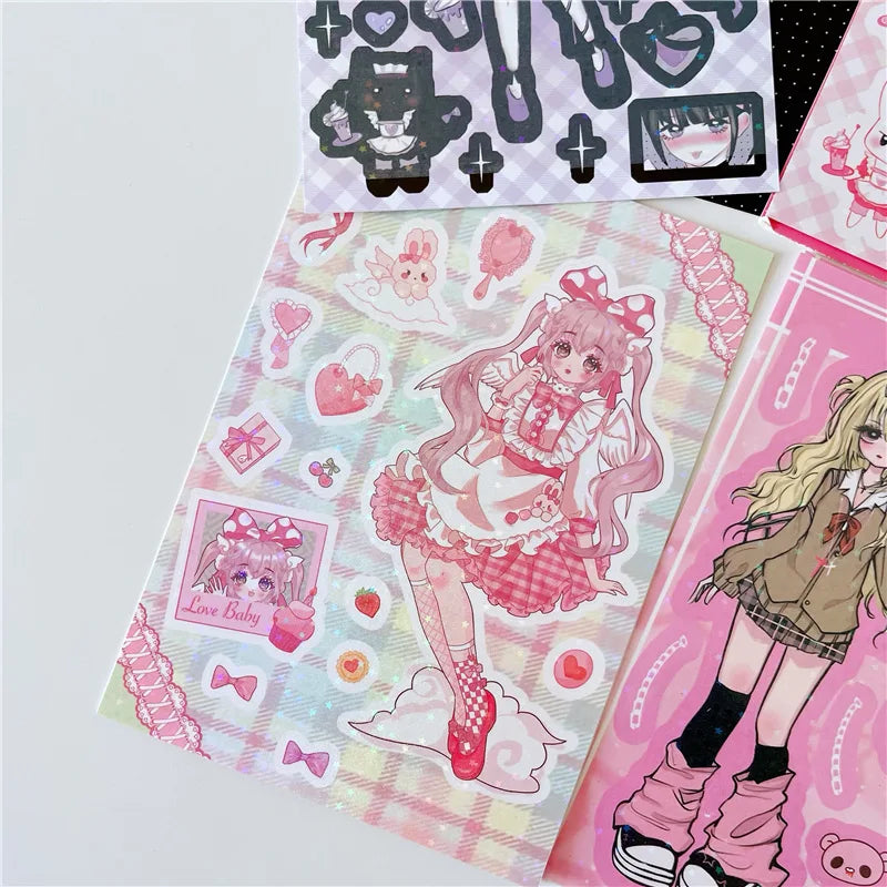 Original Cute Sweet Maid Anime Series Sticker Scrapbooking DIY Album Decoration Sticker Aesthetic Personalized Kawaii Stationery (ONLINE ORDER ONLY)