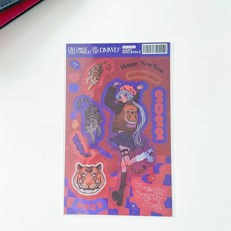 Korean ins Sweet Cool Girl Sticker Diary Scrapbooking DIY Album Decoration Sticker Aesthetic Stationery Art Supplies Personalizd (ONLINE ORDER ONLY)