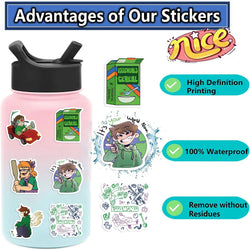 52pcs Eddsworld Cartoon Cute Stickers Vinyl Waterproof Decals For Laptop Luggage Skateboard DIY Kids Toys Sticker (Online Order Only)