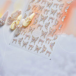 Bowknot Ribbon Butterfly Jelly Shiny Sparkling Delicate Charming Bow Tie 5D Nail Art Decorations Stickers DIY Manicure Decals (ONLINE ORDER ONLY)
